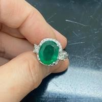 ราคา ✨แหวนมรกตแซมเบีย ทอง 18K (24096536579)