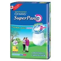 ราคา Super Sale CERTAINTY SUPERPANTS กางเกงซึมซับมาก เซอร์เทนตี้ ซุปเปอร์แพ้นส์ ไซส์ XL 16 ชิ้น (3261594809)