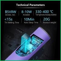 ราคา หัวแร้งแบบชาร์จไฟได้ Digital 8W หัวแร้งสําหรับบัดกรีไร้สายปรับอุณหภูมิไฟฟ้า miseph (42623089381)