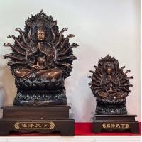 ราคา พระโพธิสัตว์กวนอิม ปางพันมือ เจ้าแม่กวนอิม นั่งบัว กวนอิม ปางพันเนตรพันกร (พันมือ) งานเรซิ่นสีไม้ สูง16นิ้ว/26นิ้ว (25753862126)