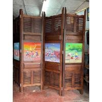 ราคา ฉากกั้นห้อง ไม้เนื้อแข็ง วาดภาพวิถีชีวิตไทย ก 45x xส 180 cm 4 พับ ฉากบังตา ฉากกั้นตกแต่ง ฉากเสริมฮวงจุ้ย ฉากพับกั้นห้อง (11312427457)