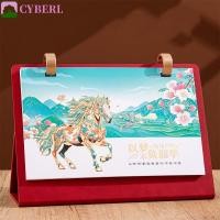 ราคา CYBERLINX ปฏิทินตั้งโต๊ะ Horse Year, หนังคอยล์ยืน 2026 ปฏิทินตั้งโต๊ะ, Good Wishes Flip Design Retro Coil Calendar จอแสดงผลเดสก์ท็อป (52501098499)