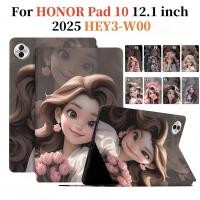 ราคา สําหรับ Honor Pad 10 12.1 นิ้ว 2025 5G HEY3-W00 น่ารักเจ้าหญิงขาตั้งหนัง PU HONOR PAD10 แท็บเล็ต 10 Drop Proof กรณีแท็บเล็ต (50800553999)