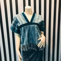 ราคา เสื้อกะเหรี่ยง ผ้าฝ้าย 100% งานทอมือ ย้อมครามธรรมชาติ สไตล์กะเหรี่ยง (12624180791)