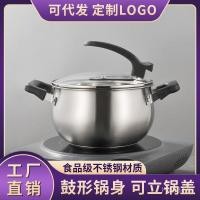 ราคา ชุดหูคู่หม้อสแตนเลสครัวเรือนของขวัญหม้อซุปหม้อโรงงานขายตรงต้มนมไม่เคลือบหนา rq5ง (49400148916)