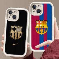 ราคา เคสสําหรับ iPhone 8 13 6 7 6s 14 Pro Max Plus Soft White E128 FC Barcelona (40774021893)