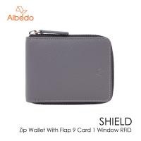 ราคา [Albedo] SHIELD ZIP WALLET WITH FLAP 9 CARD 1 WINDOW RFID กระเป๋าสตางค์/กระเป๋าเงิน/กระเป๋าใส่บัตร รุ่น SHIELD -SL00295 (8785909754)