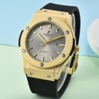 ราคา HUBLOT นาฬิกาผู้ชาย/หน้าปัดสีเทา/การเคลื่อนไหวควอทซ์/สายยาง/นาฬิกาสปอร์ต (27842280619)