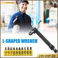 ราคา สินค้ามีคุณภาพ ชุดไขควงงอ 90องศา รูปตัวL สองหัวจับ 6.35mm.ข้อต่อหกเหลี่ยม ด้ามขันอเนกประสงค์ (26967767996)