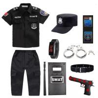 ราคา ✅❡>เด็ก ตำรวจคอสเพลย์ หน่วยรบพิเศษ เสื้อผ้า อุปกรณ์ เครื่องแบบทหาร cosplay ชุดอุปกรณ์ประกอบฉากสำหรับเด็ก (8570271437)