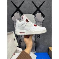 ราคา Nike Air Jordan 4 สีแดงและขาว รองเท้าบาสเก็ตบอลคลาสสิก (52001294213)