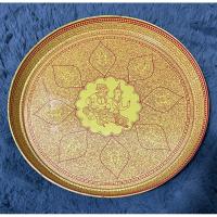 ราคา ถาดสังกะสีงานเก่า งานลายกนกงานวรรณคดีเก่าสภาพดีสวย (23357193831)