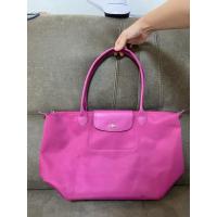 ราคา กระเป๋าลองชอม Longchamp หูยาว size XL สีบานเย็น มือสองของแท้ (27119866022)