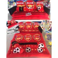 ราคา ที่นอนโซฟาหัวตุ้กตาลายอาร์เซน่อล ผ้านาโน2in1 พับเป็นโซฟากางออกเป็นเตียง แถมหมอน1 หมอนข้าง1 (1463550750)