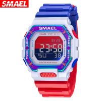ราคา Smael แฟชั่นผู้ชาย Multi-functional Digital Sport Watch นาฬิกาโครโนกราฟทหาร LED WristWatch (26658138804)