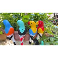 ราคา นกแก้วเซรามิก เกาะขอบอ่าง ตกแต่งสวน ขนาดใหญ่ (คละสี) (26860569510)