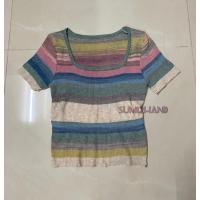 ราคา เสื้อมอนทากิ / เสื้อครอปไหมพรมจั๊มสีรุ้ง (การกวาดล้าง) (26982761918)