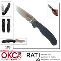 ราคา มีดพับ ONTARIO แท้ รุ่น RAT l มีดพับที่แข็งแรงทนทานใบมีดหนา 2.9mm. เปิดใช้งานมือเดียวสะดวก LINER LOCK (21078721431)