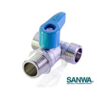 ราคา มินิบอลวาล์ว 3 ทาง SANWA วาล์ว เกลียวนอก-นอก-นอก (ผผผ.) ทองเหลือง ขนาด 4 หุน (5336466711)