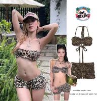 ราคา Hot.Bikini ชุดว่ายน้ำเซ็กซี่ ชุดว่ายน้ำแฟชั่น ชุดว่ายน้ำ2ชิ้น ลายเสือดาว เปิดหลัง สายคล้องคอ ส่งไวจากไทย (57400719339)