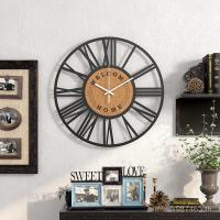 ราคา อเมริกันข้ามพรมแดนนาฬิกาแขวนนาฬิกานาฬิกาศิลปะนาฬิกาแขวนห้องนั่งเล่นขายส่งแฟชั่นไม้ใบ้ที่เรียบง่ายเหล็กสร้างสรรค์ np1ล (55651414124)