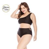 ราคา BikiniTime (XL-4XL) SB03 ใหญ่พิเศษ! ชุดว่ายน้ำสาวอวบ ทูพีซ สีดำ กระชับหุ่นสวย โชว์เอวเซ็กซี่เบาๆ บิกินี่ สาวอ้วน (3745825813)