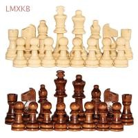 ราคา LMXKB หมากรุกไม้ 32 ชิ้น, พร้อมแผ่นป้องกันชุดหมากรุกคําไม้, King 2.2 ในเกมหมากรุกมาตรฐานสากลเกมกระดานหมากรุก (49551693569)