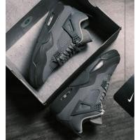 ราคา ♞,♘Jordan Air Jordan 4 Nike Grayish black Vintage basketball shoes รองเท้าบาสเก็ตบอล【100% Authentic (43353946414)