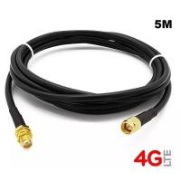 ราคา RG58 Cable Low Loss 5 เมตร สายอากาศ 4G Router 5M 4G Antenna Extension Cable RP-SMA (10373455141)