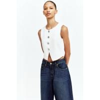 ราคา H&M(เอชแอนด์เอ็ม) เสื้อเวสต์สูทจัมเปอร์ครอป ผู้หญิง 1292064_1 (24992834399)