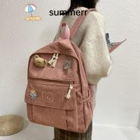 ราคา กระเป๋าเป้สะพายหลังสำหรับนักเรียน ดีไซน์แฟชั่น ขนาดใหญ่ ทำจากผ้าลูกฟูกสีขาวสะอาด (42261772952)