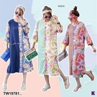 ราคา SS19781 แม็กซีเดรส คอปาด แขนสามส่วน .. (24222180872)