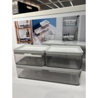 ราคา กล่องพลาสติก กล่องชุด3ใบของอิเกียรุ่น BROGRUND สีเทาใส/ขาว (43964896600)