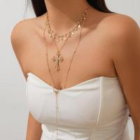 ราคา Baroque Cross Star สร้อยคอ Vintage Alloy Layered จี้ผู้หญิงเครื่องประดับ (25995013319)