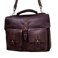 ราคา Calypso กระเป๋าเอกสาร หนังแท้ โน๊ตบุ๊ค กระเป๋ามือสอง briefcase messenger bag yonvintage (26079930266)