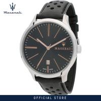 ราคา 【2 Years Warranty】 Maserati Attrazione 43mm Black Leather Men's Quartz นาฬิกาข้อมือ (Swiss Made) R8851126003. (21090388044)