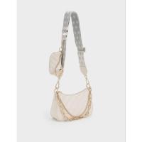 ราคา ส่งต่อ กระเป๋า CHARLES & KEITH สีครีม สภาพนางฟ้า ✨ แท้จากช็อป (21708161123)