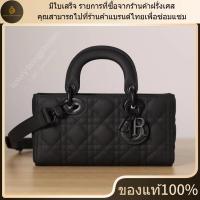 ราคา ใหม่ มีใบเสร็จ อุปกรณ์เสริมที่สมบูรณ์ DIOR กระเป๋า Small Lady D-Joy ของแท้ 100 (42619237035)