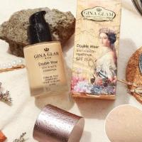 ราคา GINA GLAM DOUBLE WEAR STAY IN MATTE FOUNDATION SPF15 No.G45 จีน่าเกลม รองพื้น (1877534791)