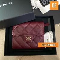 ราคา กระเป๋าสตางค์ Chanel mini Tri-fold caviar ghw Holo31 full set no rec. (13701719098)