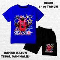 ราคา KATUN ชุดเด็กแขนสั้นพร้อมโมติฟเกมปลาหมึก, วัสดุผ้าฝ้ายพรีเมี่ยม, พิมพ์สกรีน DTF, cln สีดํา (40214766287)