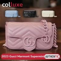 ราคา Gucci GG Marmont Belt Bag Shoulder Bag 16.5cm Supermini 699757 (44167540201)