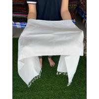 ราคา สไบสีขาวล้วน สไบปฏิบัติธรรม ทอมือ สไบสีขาว ไม่มีลาย สไบแม่ชี แม่ออกขาว มีเก็บปลายทาง (40719324379)