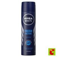 ราคา นีเวีย Men ฟอร์เมน เฟรชแอคทีฟสเปรย์ระงับกลิ่นกาย สูตร150 มล.NiveaFor DeodorantSpray FreshActive Formula150 ml. (18672375553)