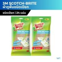 ราคา 3M Scotch-Brite สก๊อตช์-ไบรต์ ผ้าถูพื้นชนิดเปียก ผ้าเช็ดเก็บฝุ่น ใช้แล้วทิ้ง ใช้กับไม้ม็อบดันฝุ่น เส้นผม บรรจุ 24 ชิ้น (21892531531)