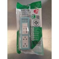 ราคา ชุดปลั๊กพ่วง10A พร้อม USB charger 3 ม. สีฟ้า suntech ของแท้ มีมอก. (18583301411)