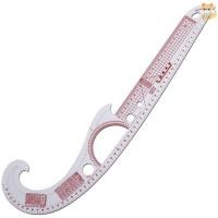 ราคา [VI] ไม้บรรทัดเย็บผ้าฝรั่งเศสโค้งพลาสติกมัลติฟังก์ชั่นไม้บรรทัดโค้งง่ายสําหรับนักถัก TH (40853326502)