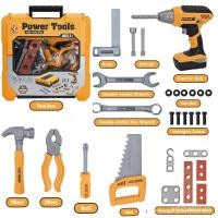 ราคา กล่องเครื่องมือขายส่งสว่านไฟฟ้าชุดเด็กค้อนไขควงซ่อมเด็กซ่อมกล่องของเล่นประแจ x4แคลิฟอร์เนีย (42172169391)