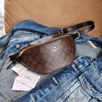 ราคา New COACH BELT BAG IN SIGNATURE CANVAS สี BROWN BLACK IMITATION GOLD (28120953033)