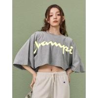 ราคา เสื้อยืดแขนสั้น Champion ผ้าฝ้ายแท้สำหรับผู้หญิง ทรงหลวมสไตล์เกาหลี พร้อมสะดือสั้น เหมาะสำหรับสวมในฤดูร้อน (51600142751)